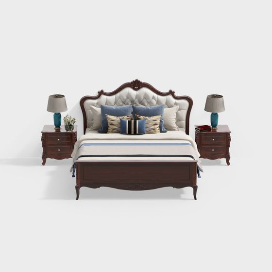 Royal Retreat 3D model Bed Design