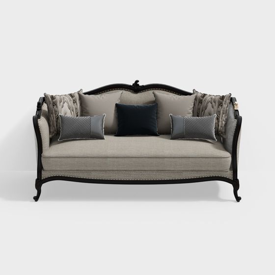 Elegant Royal Comfort Sofa 3D model