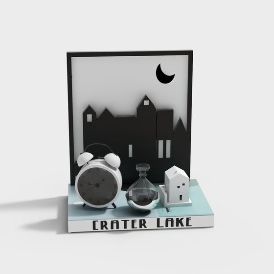 Crater Lake 3D model for Creative Projects