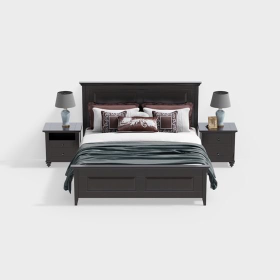 Cozy Retreat Bed 3D model