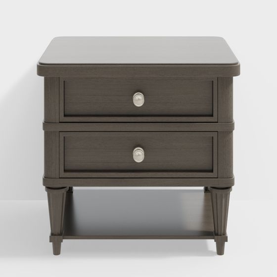 Elegant Low-Poly Nightstand 3D model