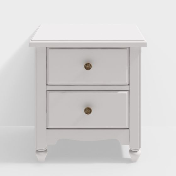 Elegant Low-Poly Nightstand 3D model