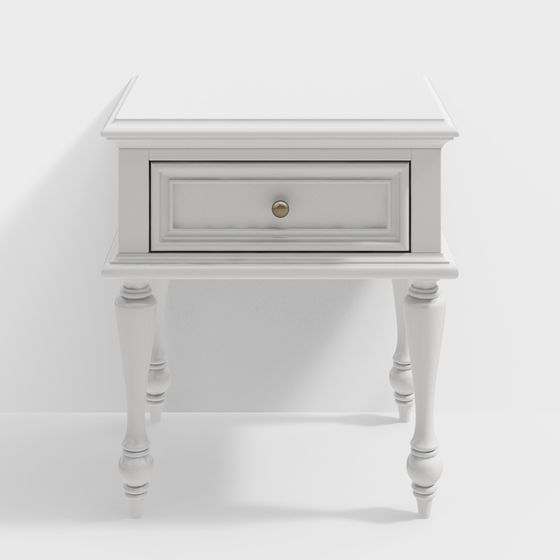 Elegant Low-Poly Nightstand 3D model