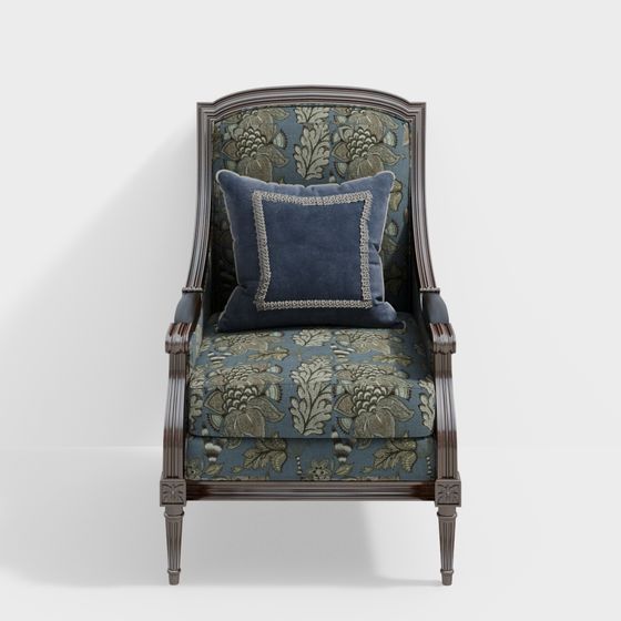 Vintage Elegance Armchair 3D model