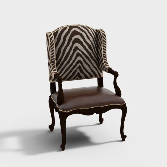 Elegant Vintage-Inspired Armchair 3D model