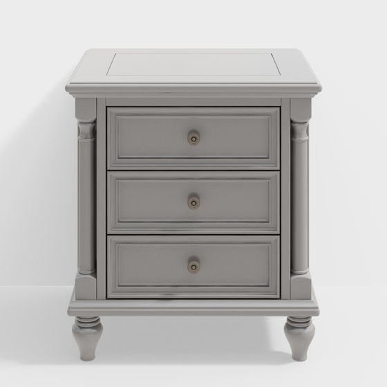 Elegant Low-Poly Nightstand 3D model