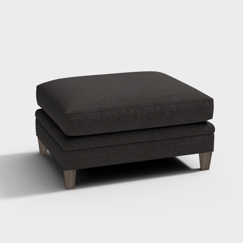 アメリカンファブリックシングルソファスツール