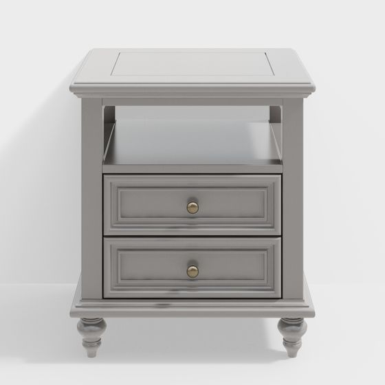 Elegant Low-Poly Nightstand 3D Model