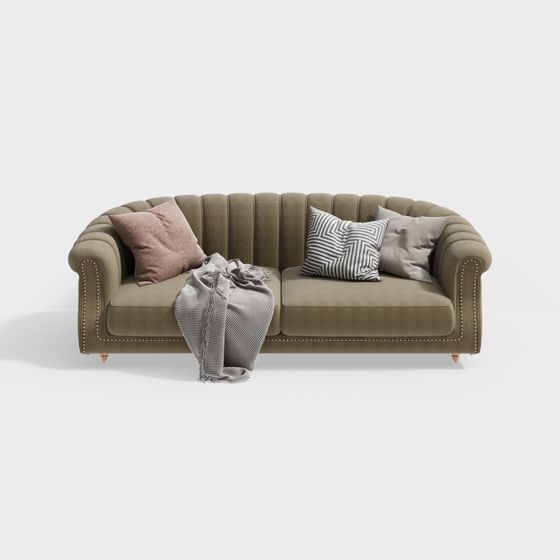 Cozy Corner Sofa 3D model for Modern Interiors