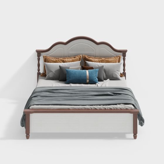 Cozy Retreat Bed 3D model for Modern Homes