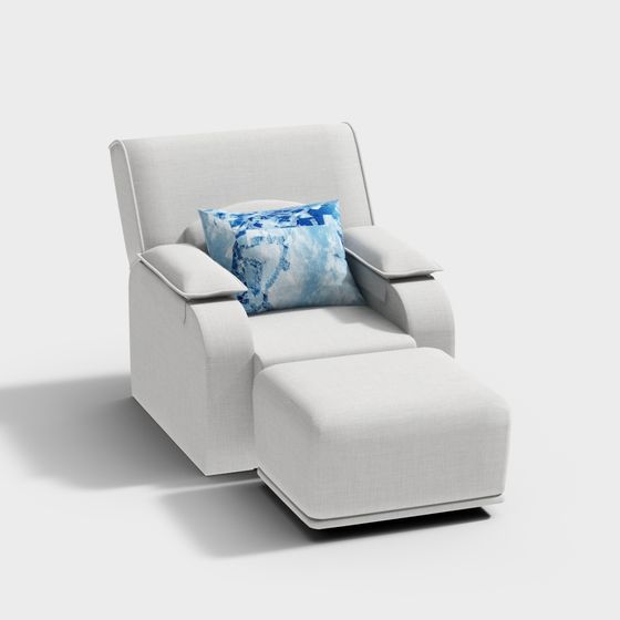Massage Table Massage Chair 3D Model in Black
