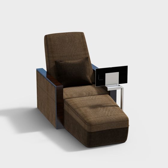Black Massage Table Chair 3D Model