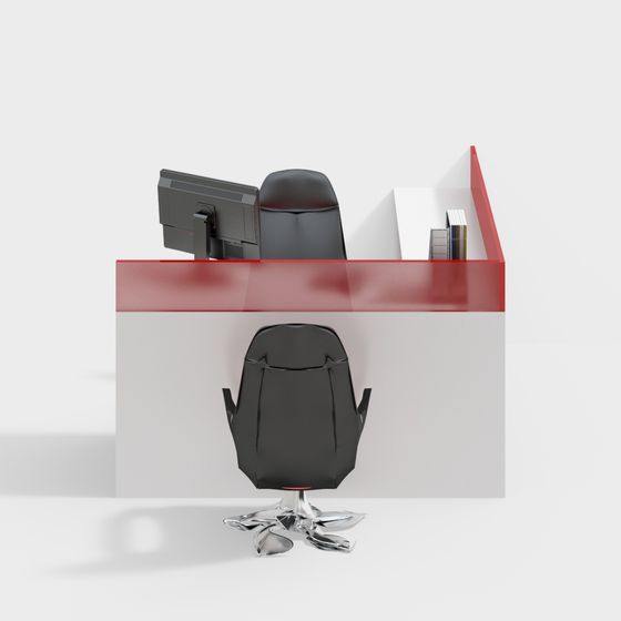 Contemporary Office Desk and Chair 3D model