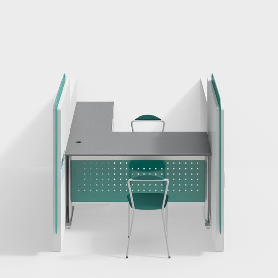 Modern Office Cubicle 3D model Design