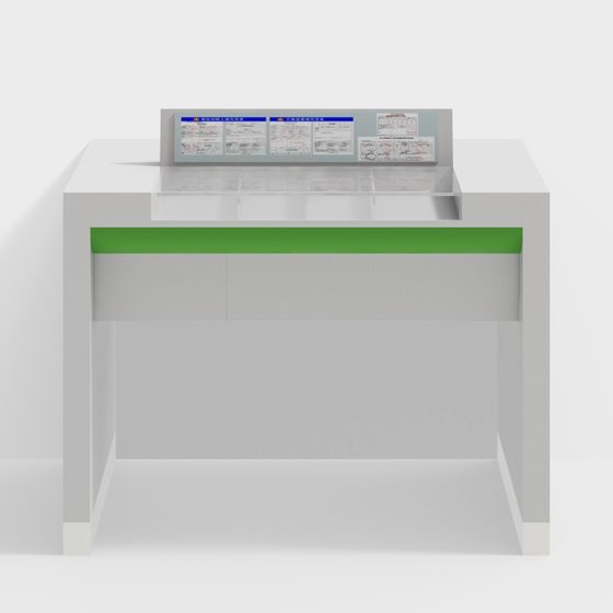 Futuristic Reception Desk 3D model