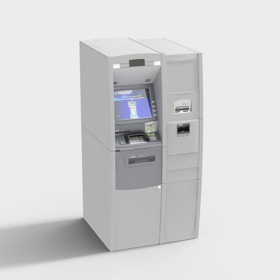 Low Poly ATM Machine 3D model