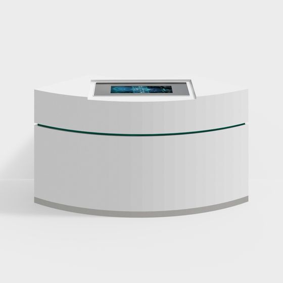 Futuristic Reception Desk 3D model