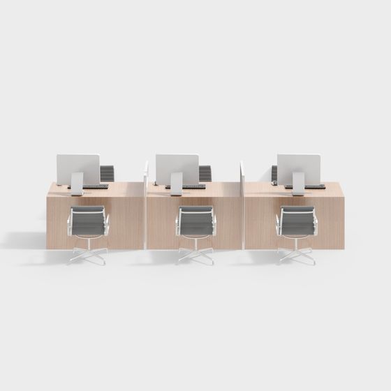 Open Workspace 3D Model for Modern Offices