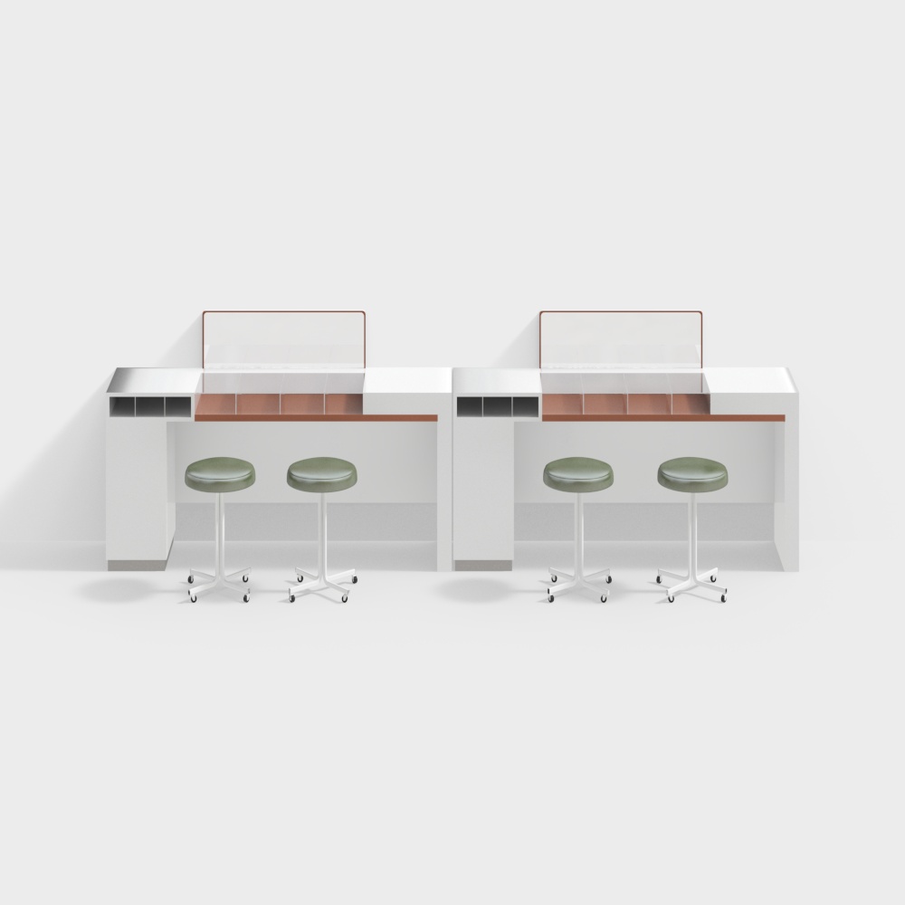 Bank lobby counter/service desk