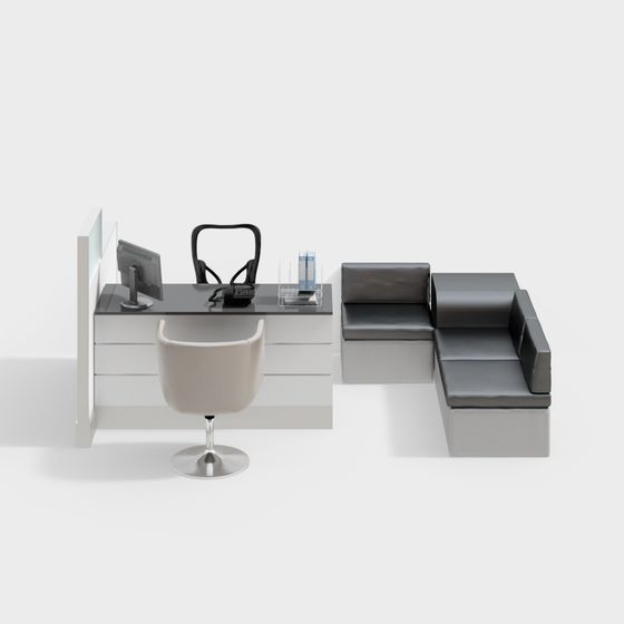 Contemporary Office Furniture Set 3D model