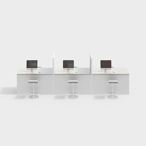 Elegant Coworking Space 3D model