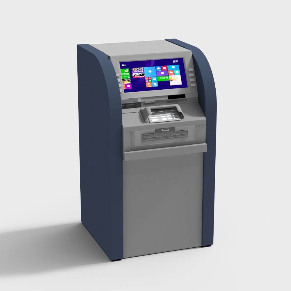 Smart counter in bank lobby