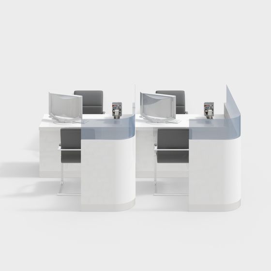 Modern Open Workspace 3D model