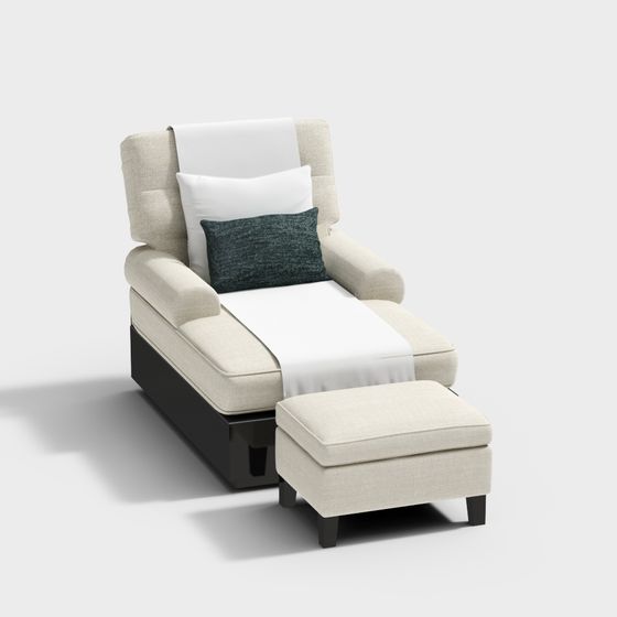 Cozy Retreat Low-Poly Sofa Chair 3D model