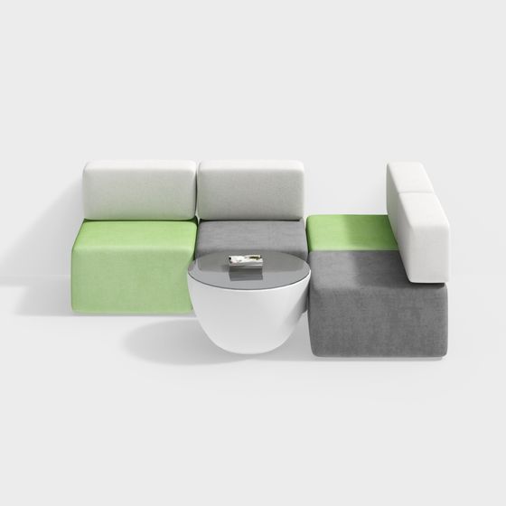 Modular Living Room Sofa 3D model