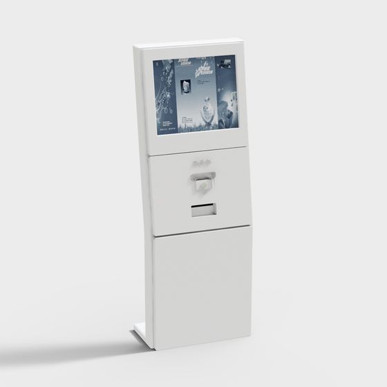 Modern Smart Information Kiosk 3D Model
