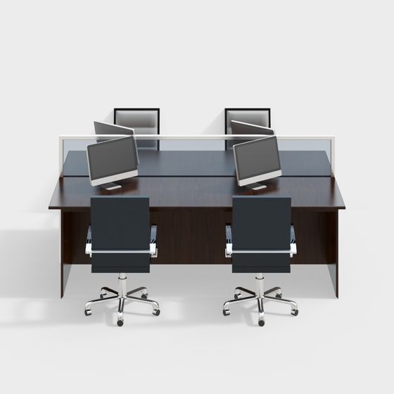 Modern Open Workspace 3D model for Office Design