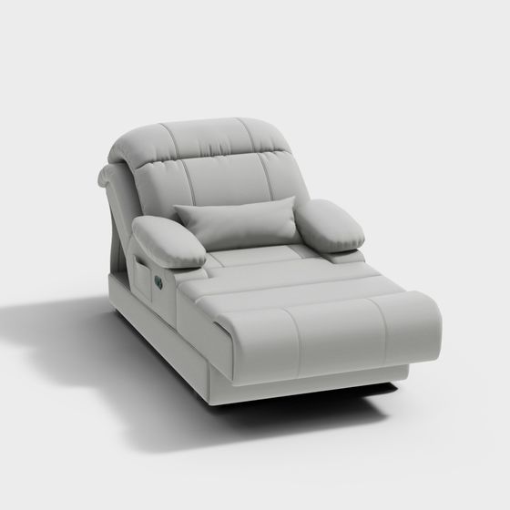 Elegant Gray 3D Sofa Model for Modern Interiors