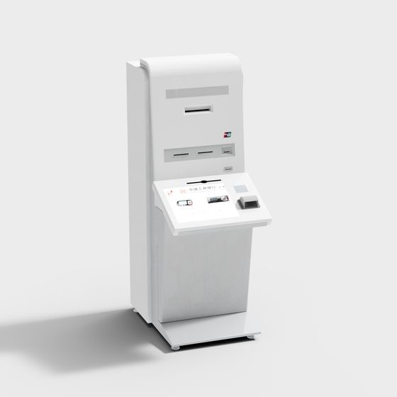 Minimalist Self-Service Kiosk 3D model