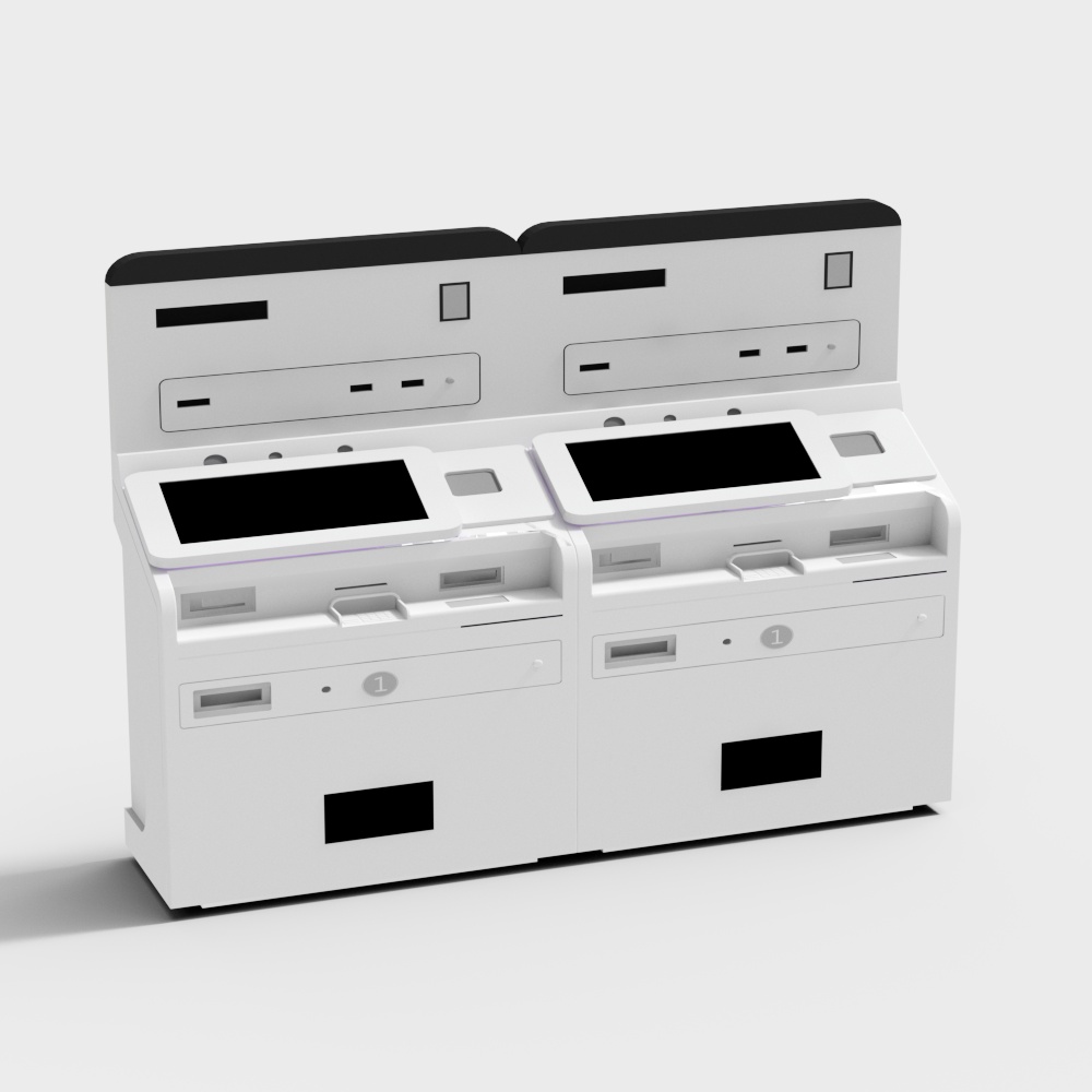Dual Screen Self-Service Kiosk 3D model