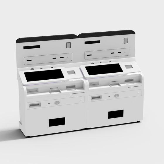 Dual Screen Self-Service Kiosk 3D model