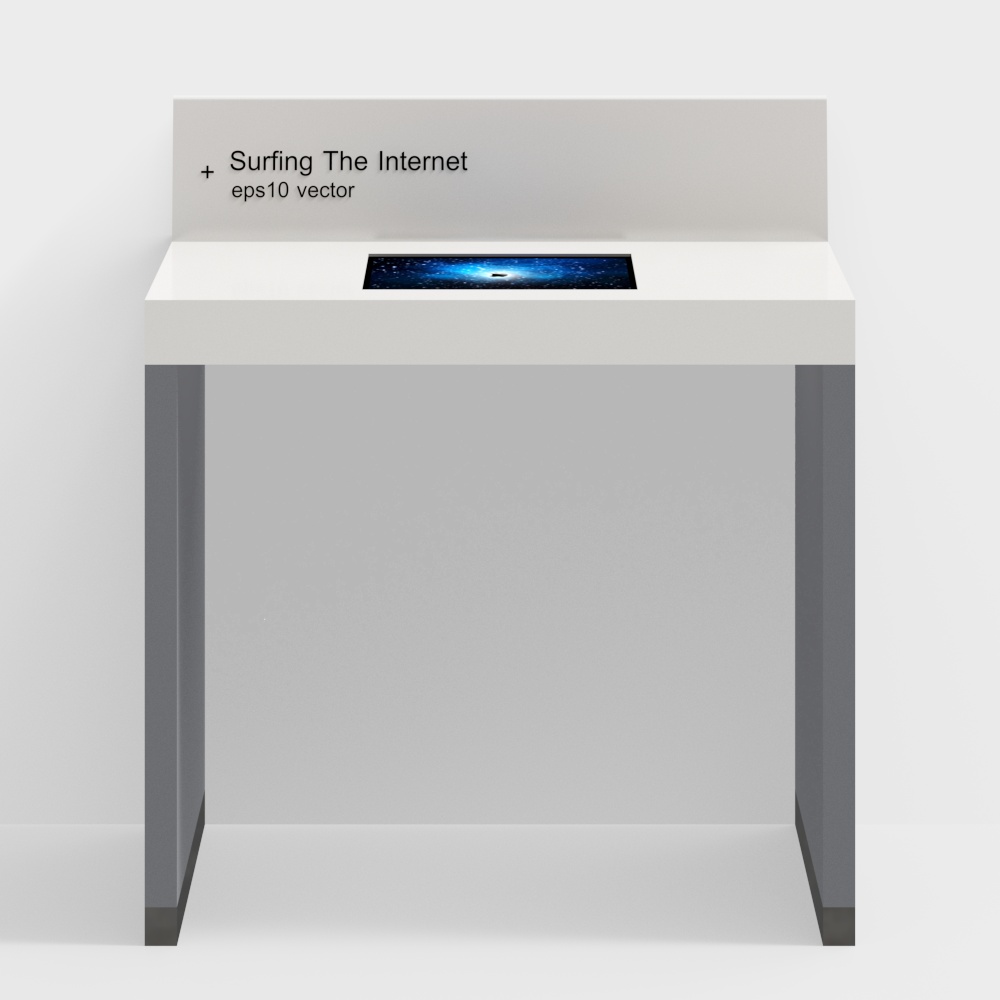 Bank lobby self-service desk