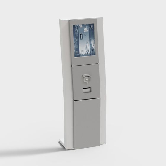 Smart Information Kiosk 3D model for Modern Urban Design