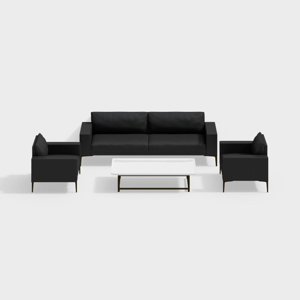 Casual sofa and coffee table combination