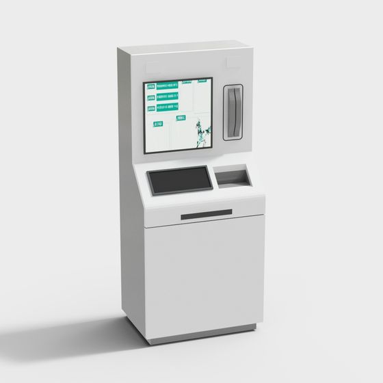 Contemporary Self-Service Kiosk 3D Model for Modern Applications
