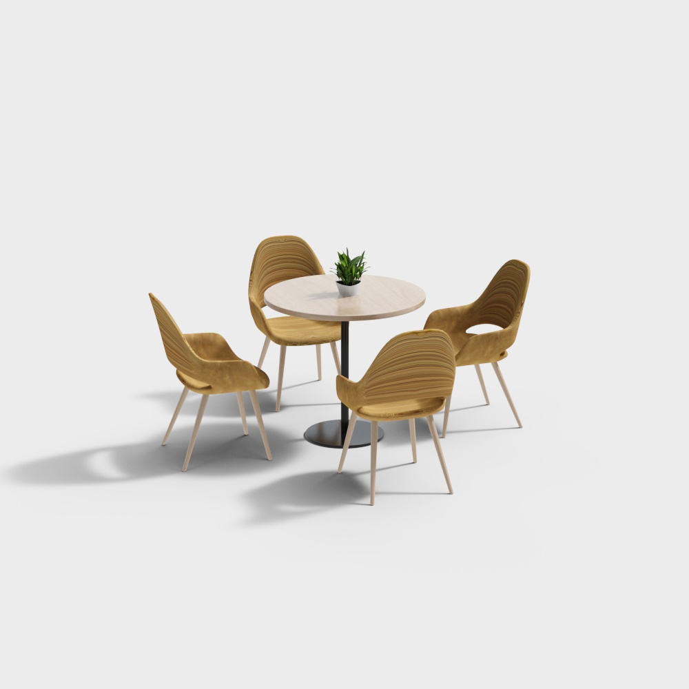 Sitting area table and chair combination