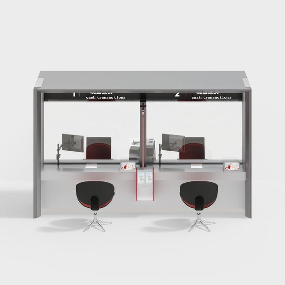 Urban Bank Counter 3D model
