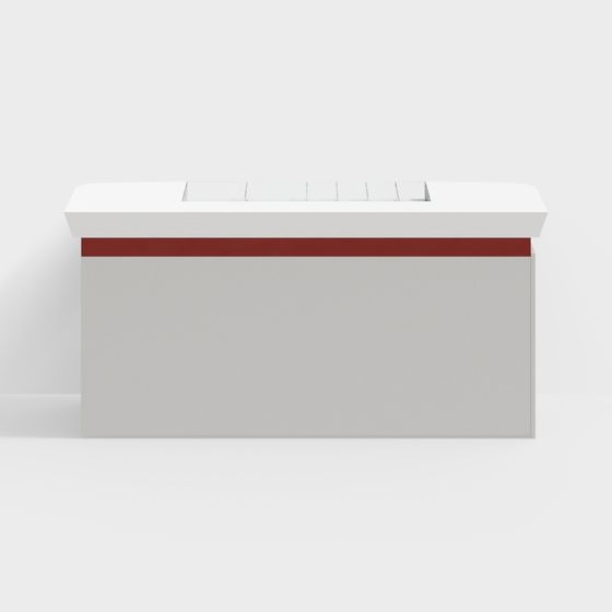 Stylish Minimalist Reception Desk 3D model