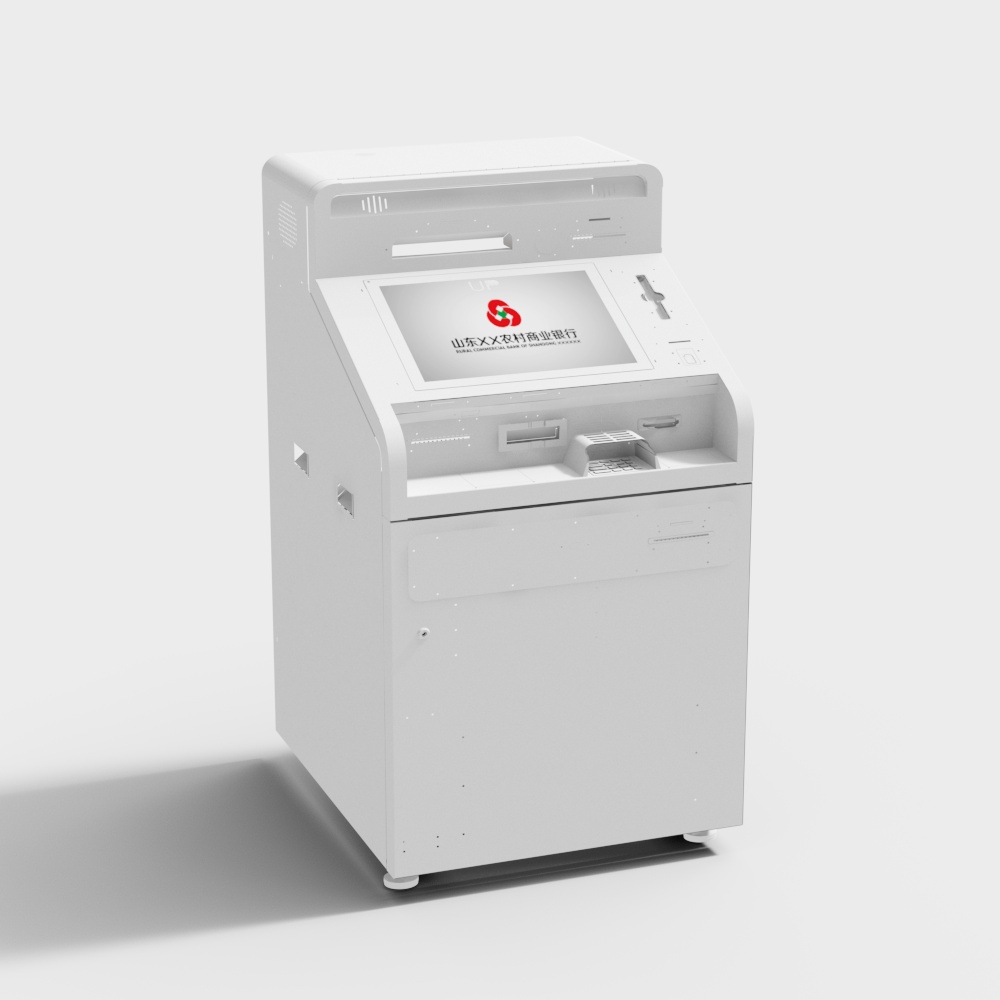 Mostrador inteligente en el vestíbulo del banco