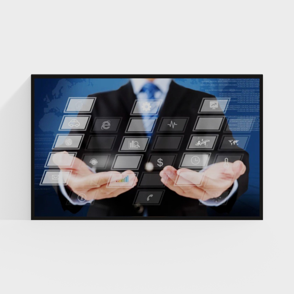 Background screen wall of bank hall