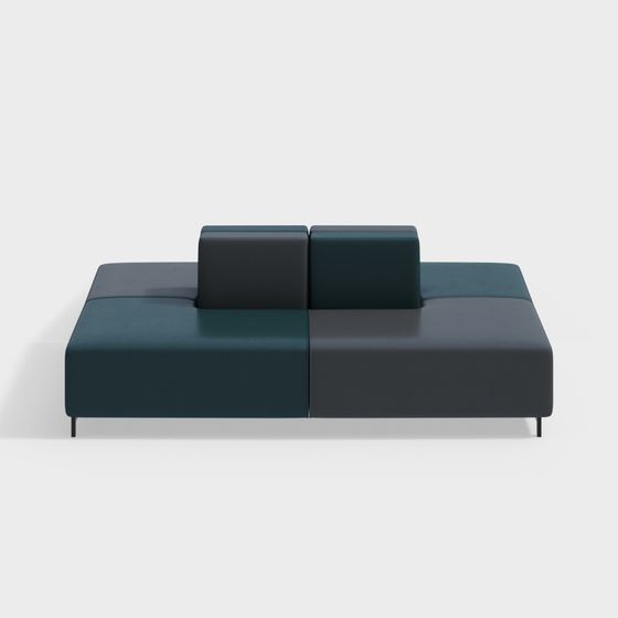 Geometric Low-Poly Sofa 3D model for Modern Aesthetics