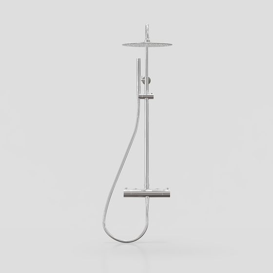 Minimalist Shower System 3D model for Modern Design