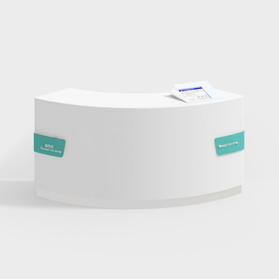 Stylish Reception Area 3D model for Modern Spaces