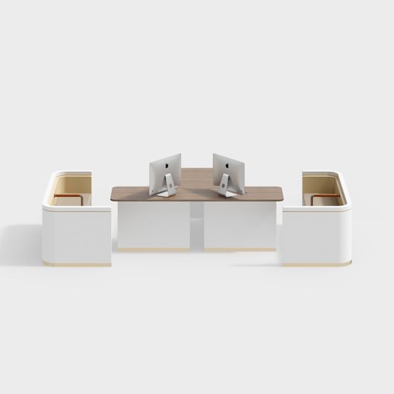 Stylish Collaborative Workstation 3D model