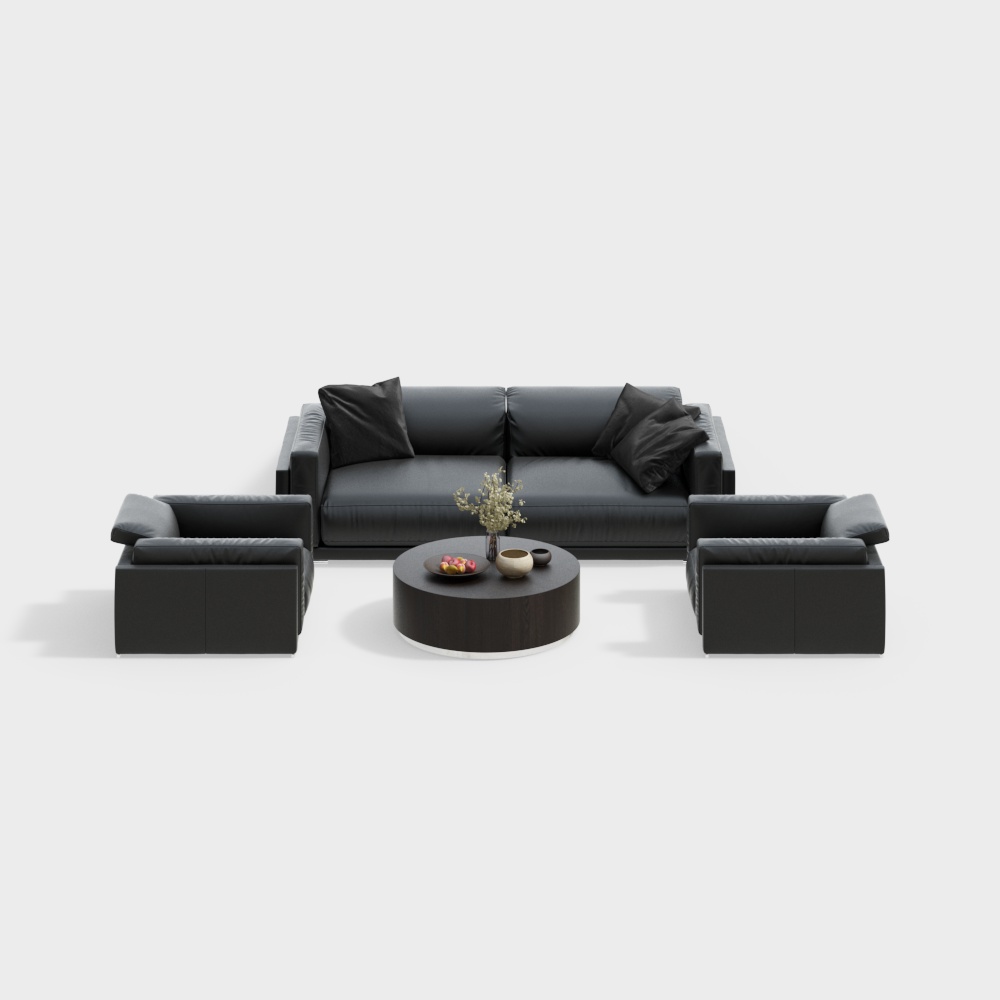 Casual sofa and coffee table combination