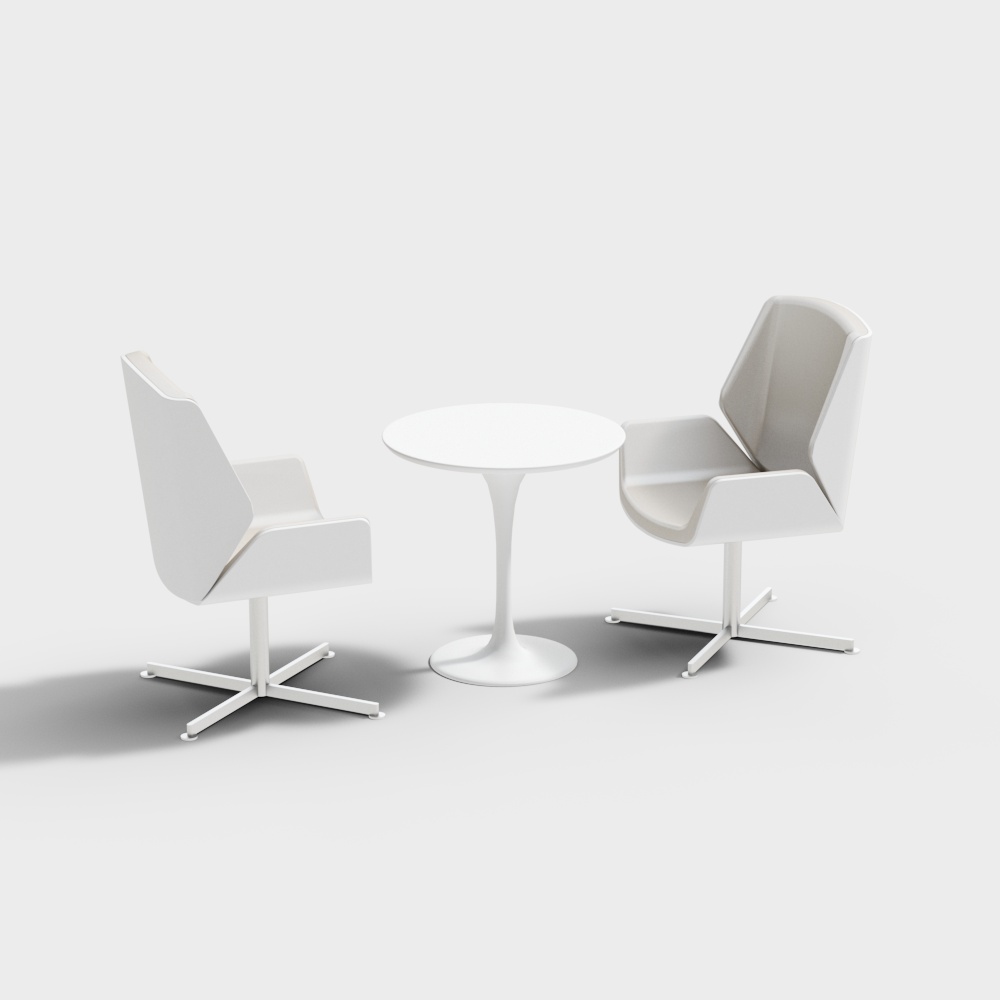 휴식용 테이블과 의자 조합